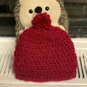 Handmade Crochet Baby Beanie Hat with Pompom